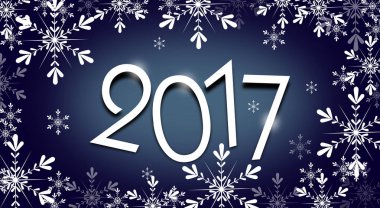Yeni yıl 2017 için tebrik kartı