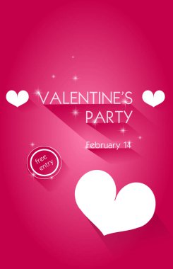 Sevgililer günü parti kartı