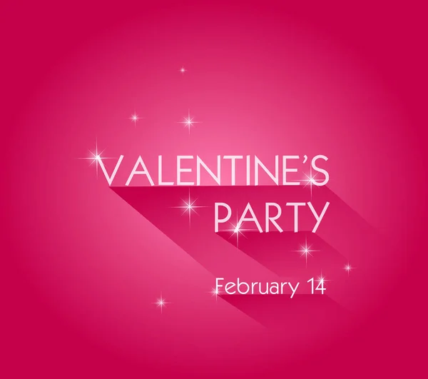 Valentinstag-Party-Plakat — Stockfoto