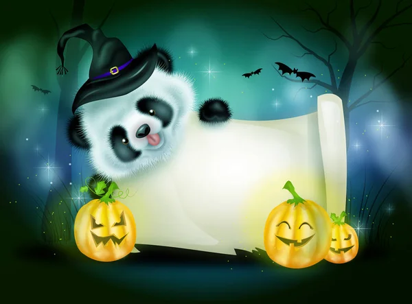 Halloween panda bear — Stockfoto