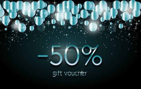 Gift voucher with 50% sale — Stock Photo, Image