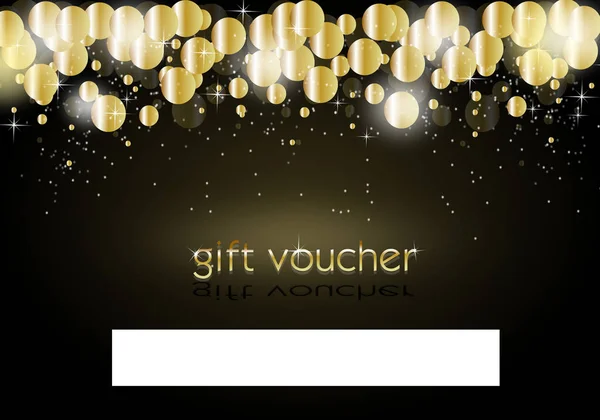 Gift voucher with golden circles — Stock Photo, Image
