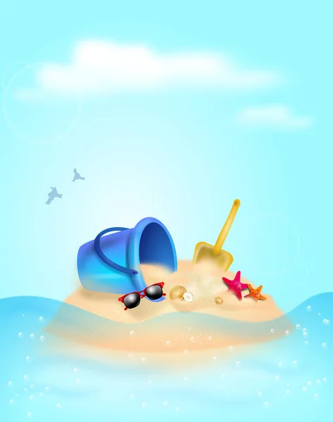 Summer illustration background — Stock Photo, Image