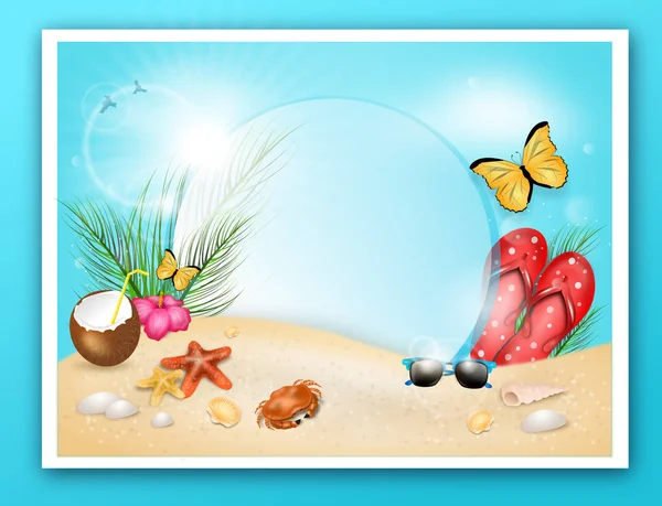 Summer background with decoration — Stock Photo, Image