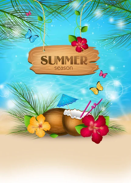Summer season banner — Stock Photo, Image