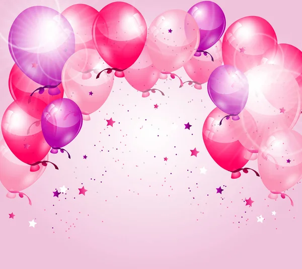 Rózsaszín lila birthday háttér — Stock Fotó