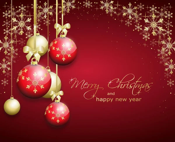 Kırmızı Noel tebrik kartı.