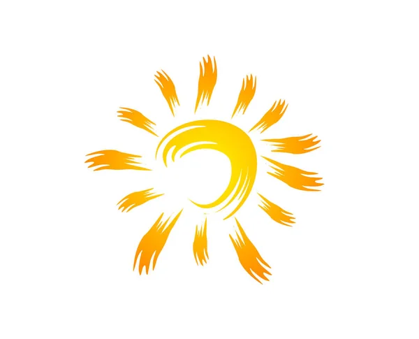Yellow sun illustration — Stock Photo, Image