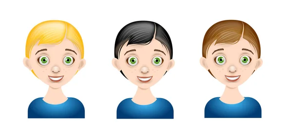 Three boys avatar — Stock Photo, Image