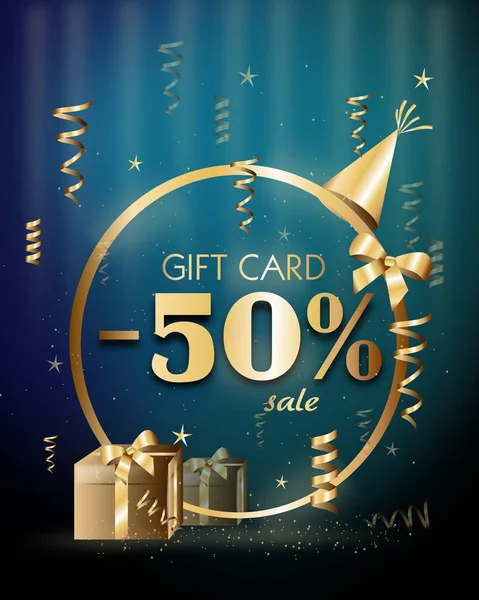 Gift voucher discount 50% — Φωτογραφία Αρχείου