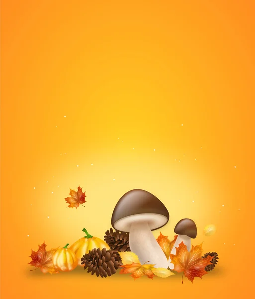 Herbst Hintergrund mit Dekoration — Stockfoto