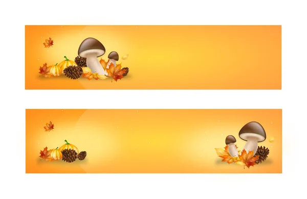 Two autumn banners — Stock Photo, Image