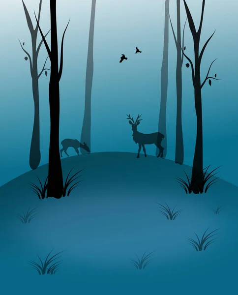 Deer in forest — Stock Photo, Image