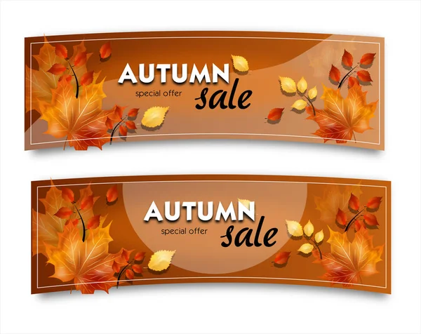 Conjunto de pancartas de otoño — Foto de Stock