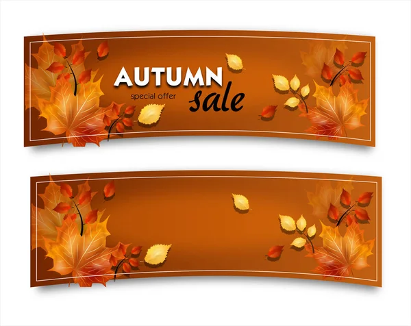 Herfst banner set — Stockfoto