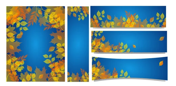 Set di banner vendita autunno — Foto Stock