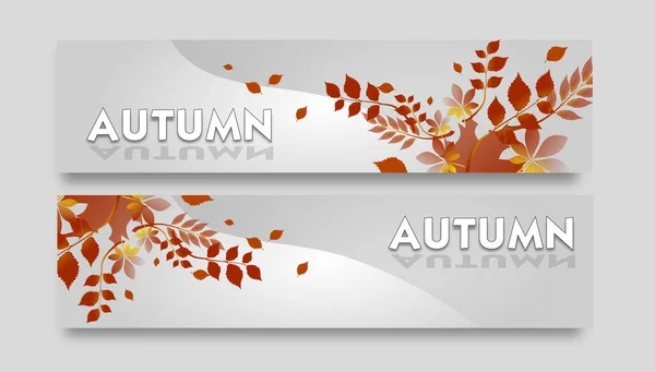 Dois banners de outono — Fotografia de Stock