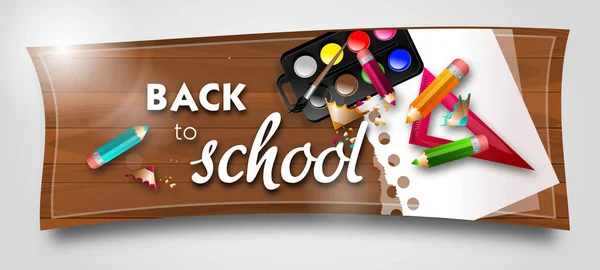 Terug naar school banner — Stockfoto