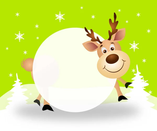 Reindeer in winter — Stock Photo, Image
