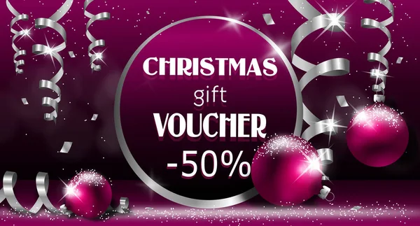 Christmas gift voucher — Stock Photo, Image