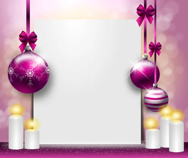 Vánoční pozadí s vánoční bubls — Stock fotografie