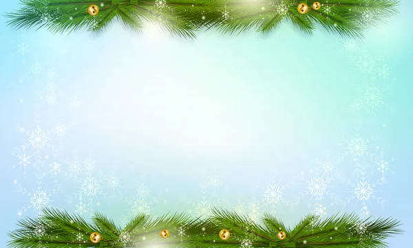 木の針でクリスマスの背景 — ストック写真