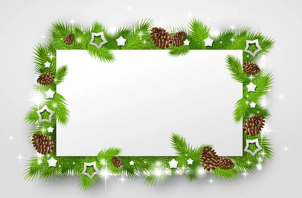 Vánoční pozadí s jehlami — Stock fotografie
