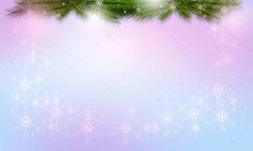 Christmas background with tree needles