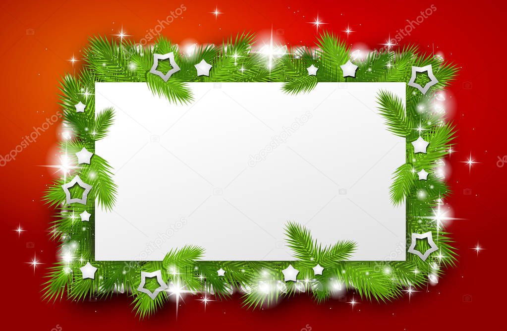 Christmas background with needles