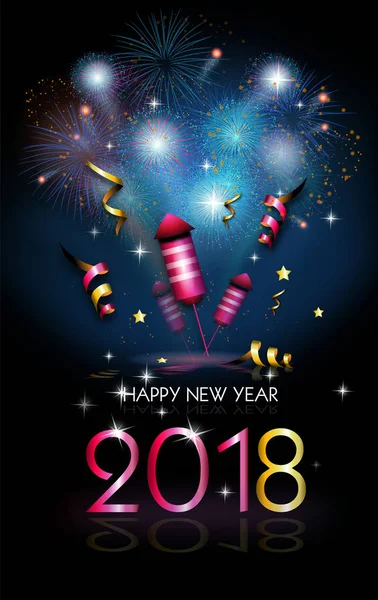 New Year's viering kaart — Stockfoto