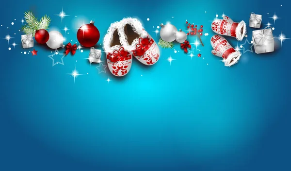 Weihnachten Hintergrund mit Weihnachtsdekoration — Stockfoto