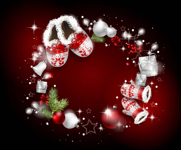 Christmas background with christmas decoration — Stock Photo, Image