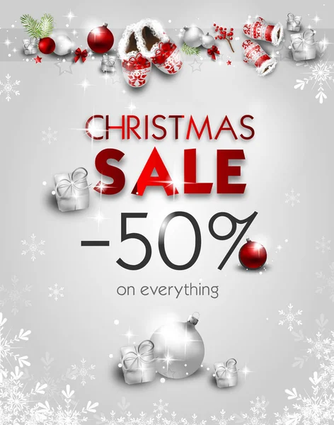 Christmas background for christmas sale — Stock Photo, Image