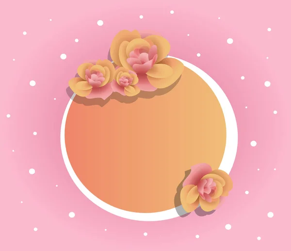 Illustratie voor wenskaart met roze bloemen — Stockfoto