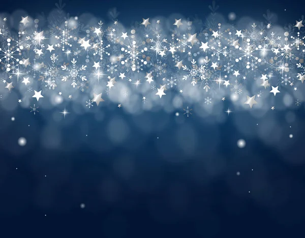 Blue background with snowflake decoration — Stock Photo, Image