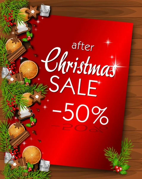 After christmas sale card — Stock Photo, Image