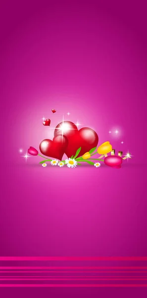 Web-Banner zum Valentinstag — Stockfoto