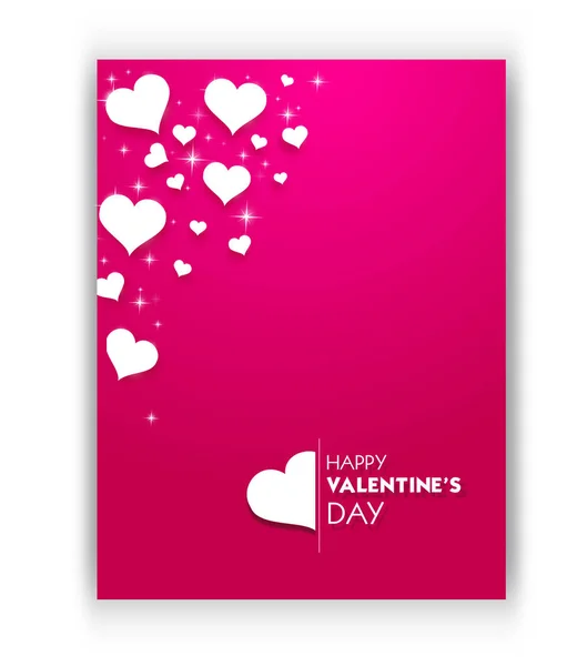 Tarjeta de felicitación rosa de San Valentín feliz —  Fotos de Stock