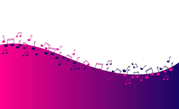 Fondo musical decorado con notas —  Fotos de Stock