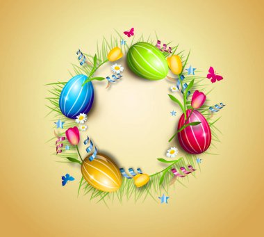 Paskalya yumurta daire arka plan