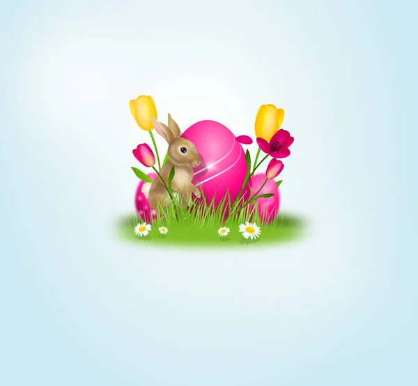 Fondo de Pascua decorado con huevo de Pascua — Foto de Stock