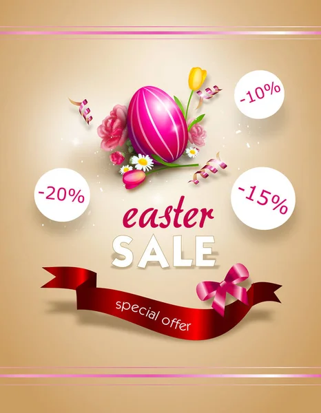 Easter background decorated with easter egg — Stock Photo, Image