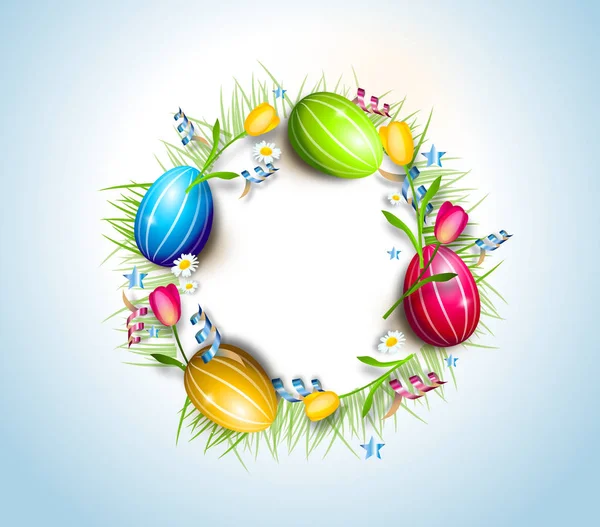 Easter eggs circle background — Stock Photo, Image