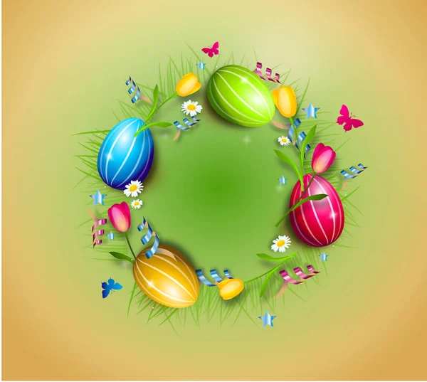 Easter eggs circle background — Stock Photo, Image