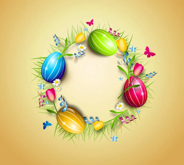 Easter eggs circle background — Stock Photo, Image