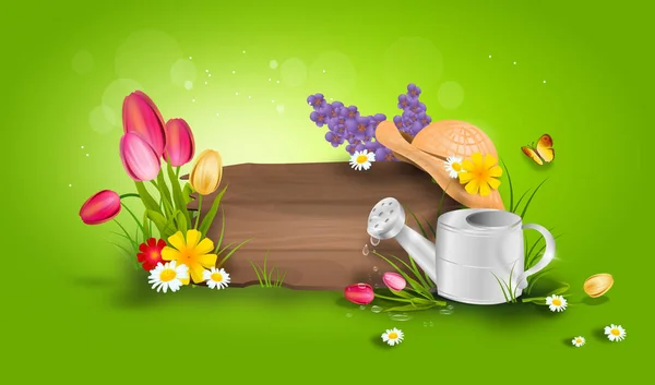 Ілюстрація весняної дошки — стокове фото