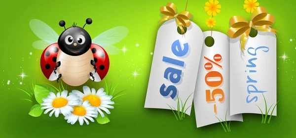 Spring sale banner — Stock Photo, Image