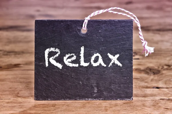 Relax Tebeşir tahtaya yazılmış kelime