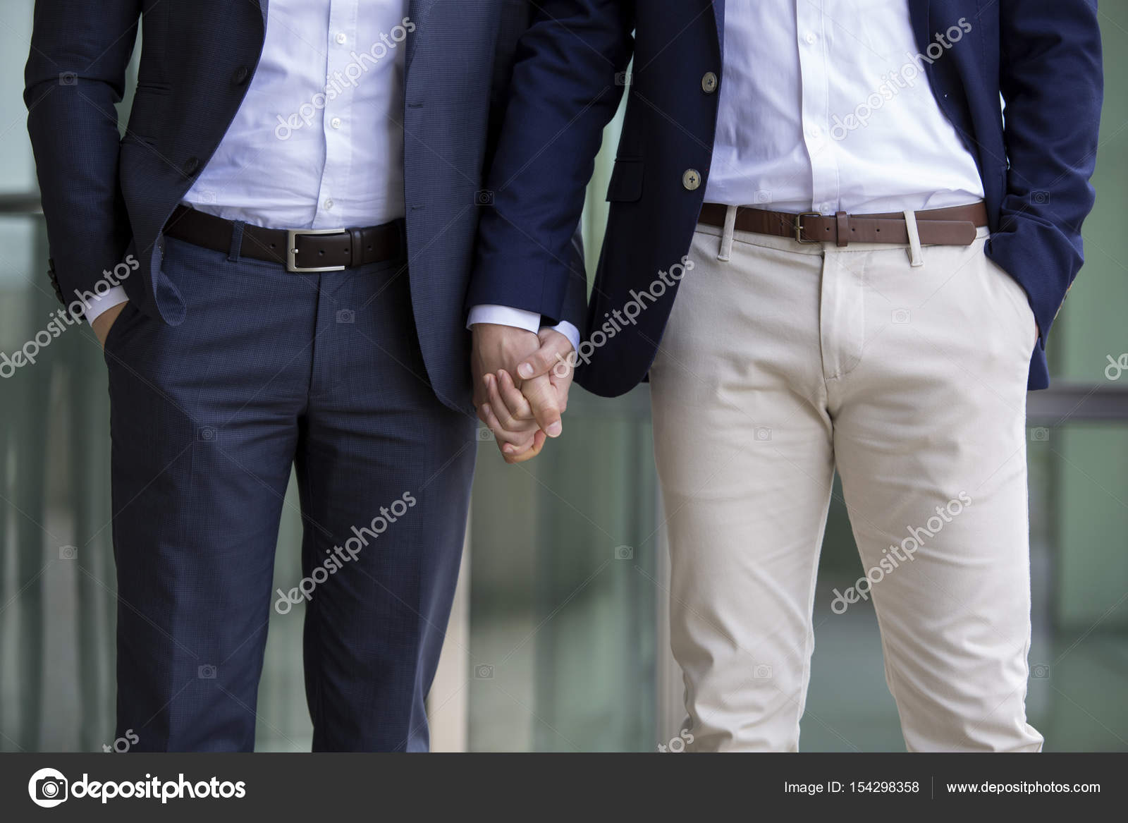 Rubios Hombres Guapos Con Traje Formal Dos Hombres En Trajes