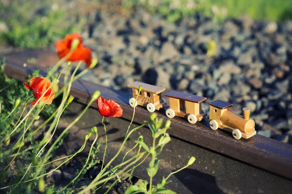 ahşap oyuncak tren gerçek demiryolu parça